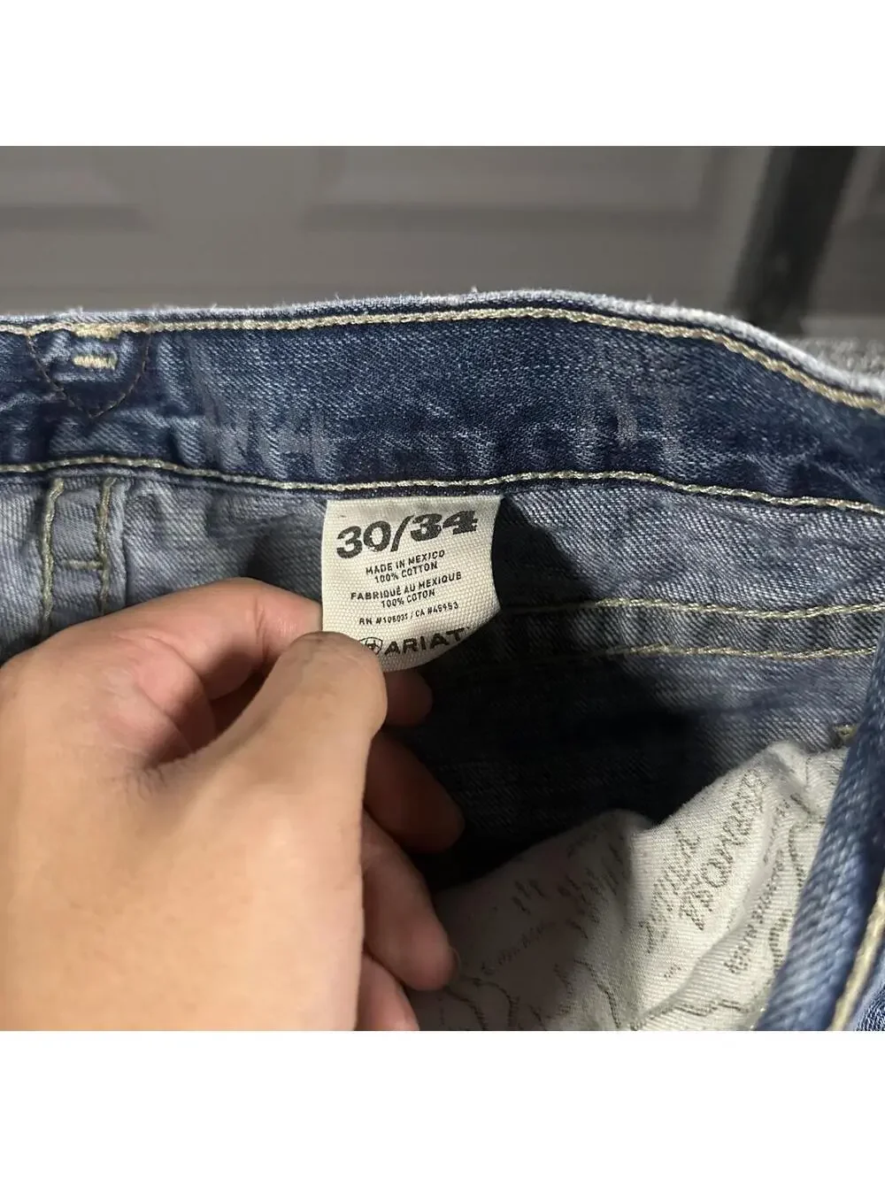 Y2K grunge rockstar Cowboy western ariat m4 low rise bootcut jeans - 30x32.5